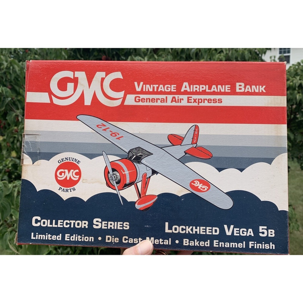 GMC Vintage Airplane Bank Collector Series Lockheed Vega 5B #35043